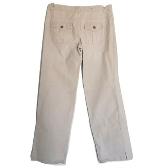 Vintage American Eagle Outfitters Pants Corduroy Flared Size 6 Beige Y2k - Picture 2 of 12